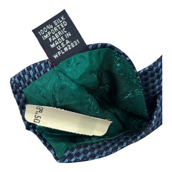 Tommy Hilfiger 100% Silk Tie Yellow Geometric Pattern Made in USA - Picture 3 of 5